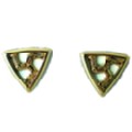 Gold Triangle Manx Stud Earrings
